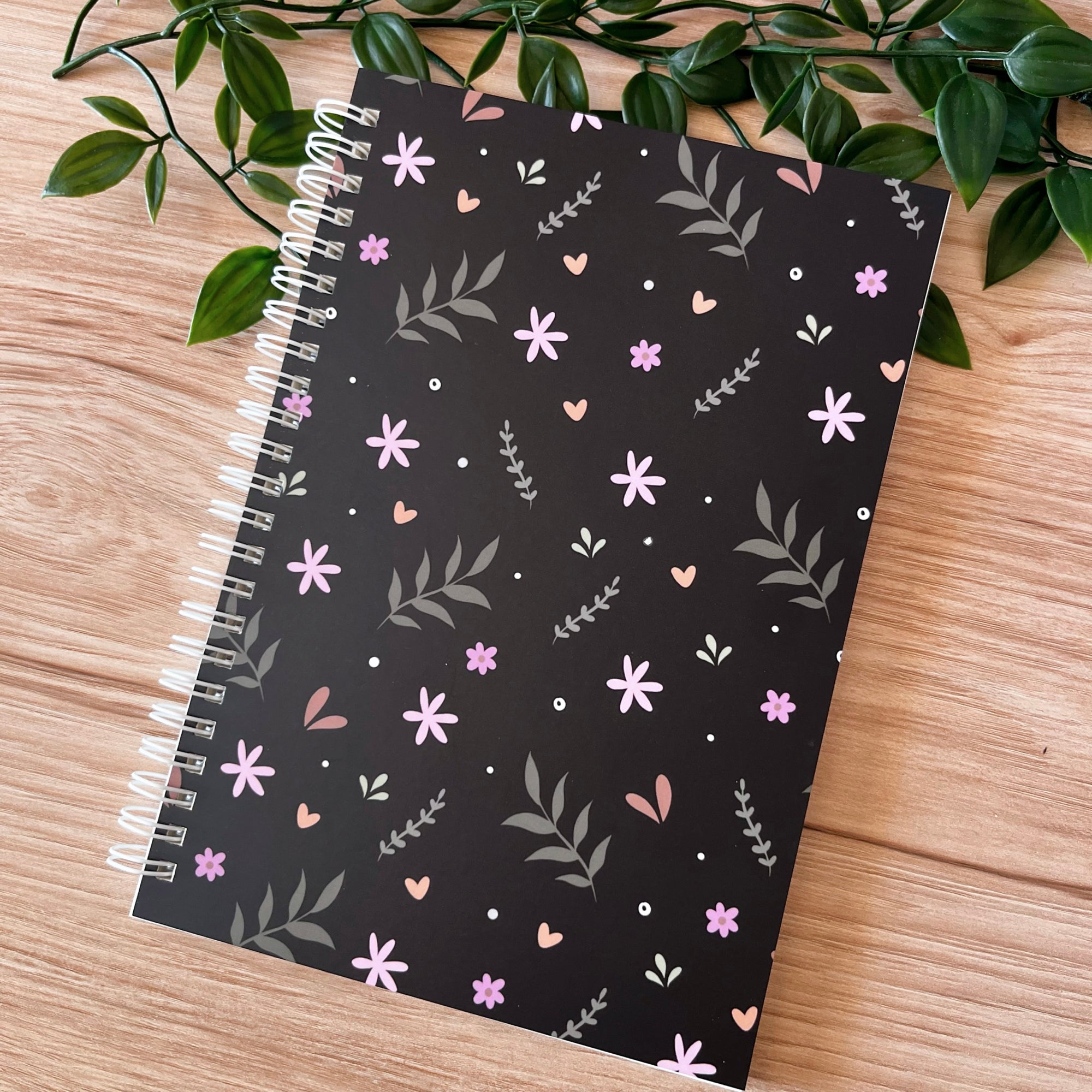 SGC Collection Black Floral A5 Notebook