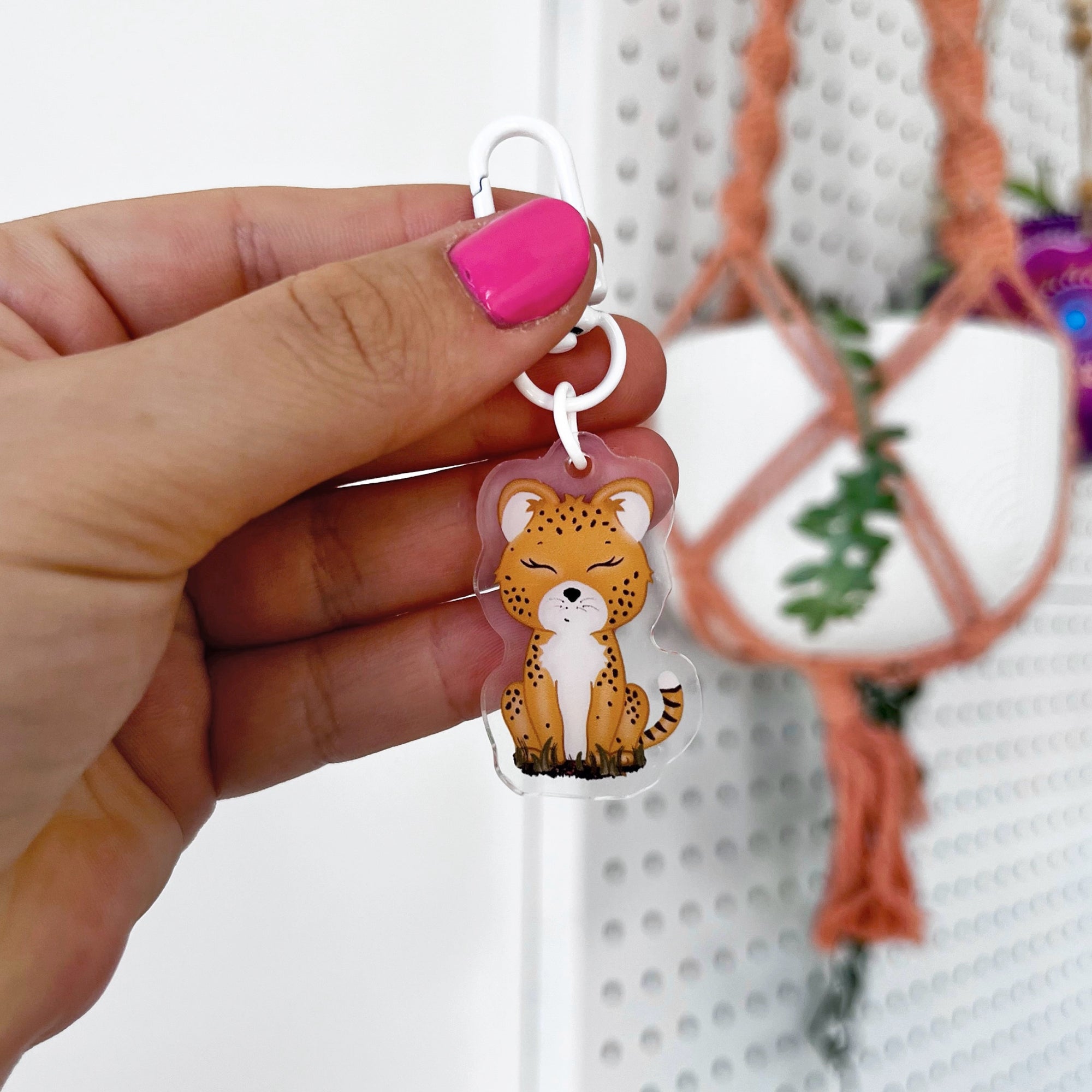 Cheetah Acrylic Keychain
