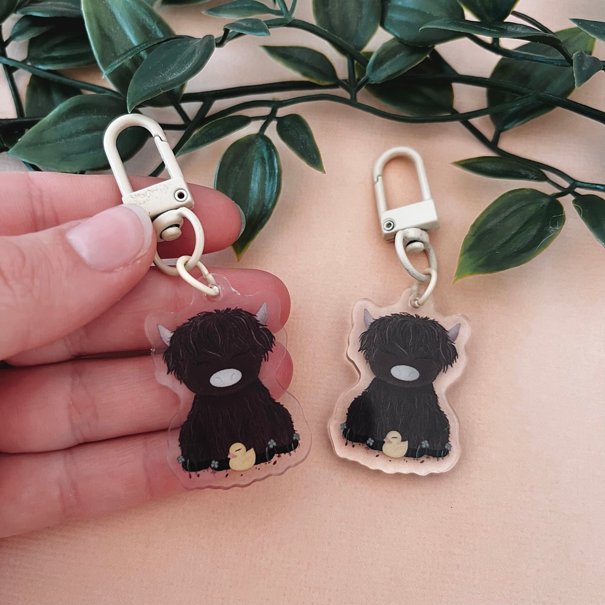 Highland Cow “Ed” Acrylic Keychain