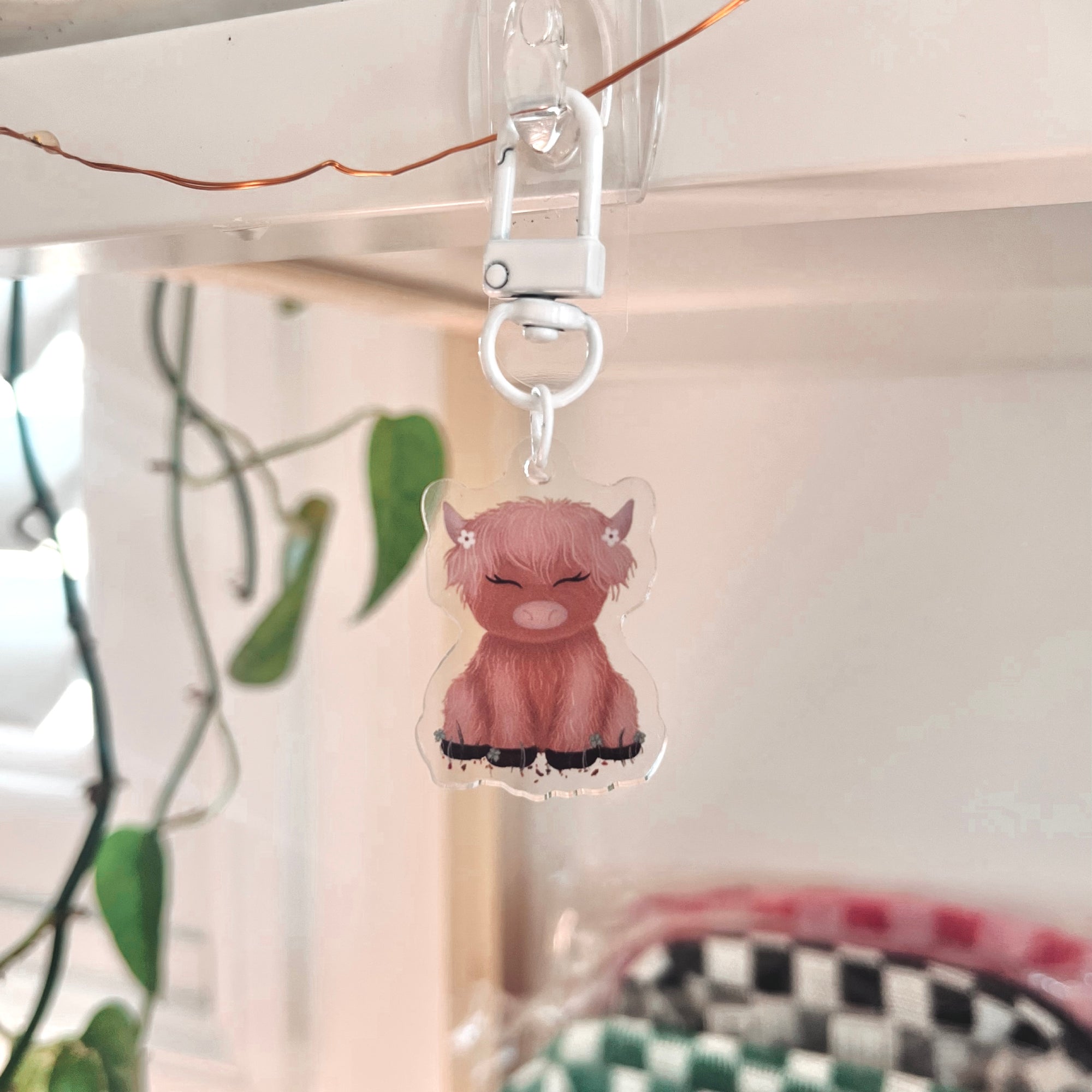 Highland Cow “Callie” Acrylic Keychain