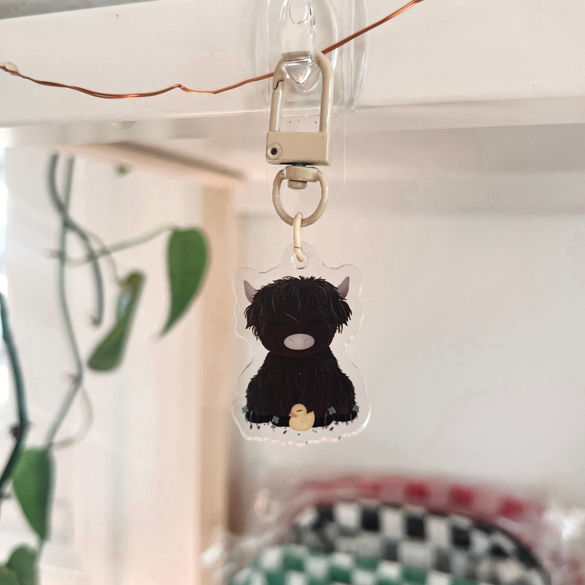 Highland Cow “Ed” Acrylic Keychain