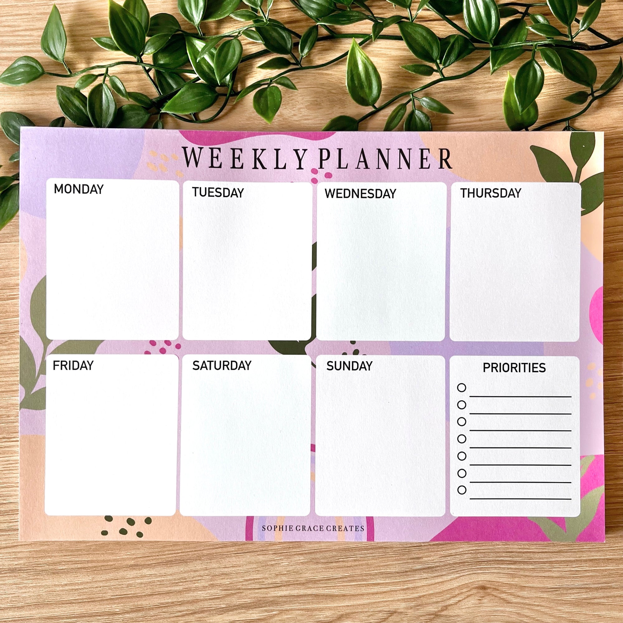 A4 Sunset Boho Weekly Planner