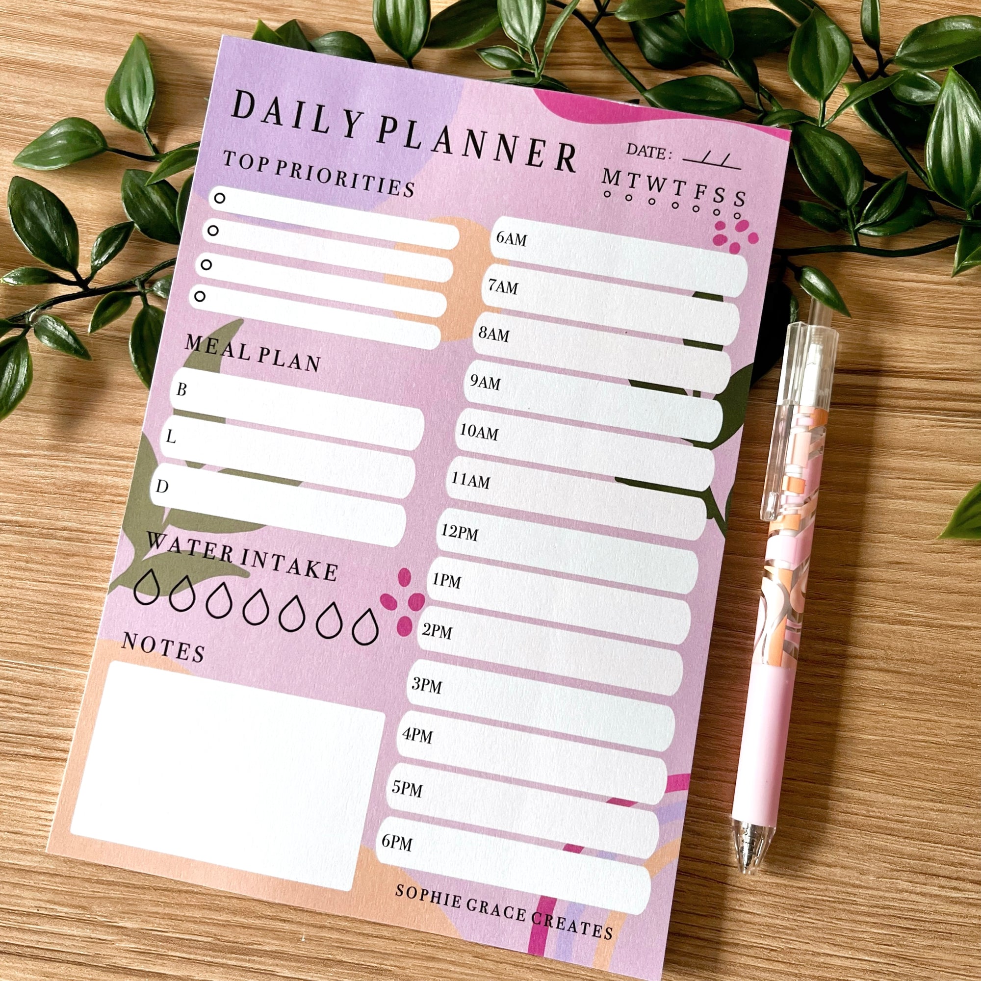 A5 Sunset Boho Daily Planner
