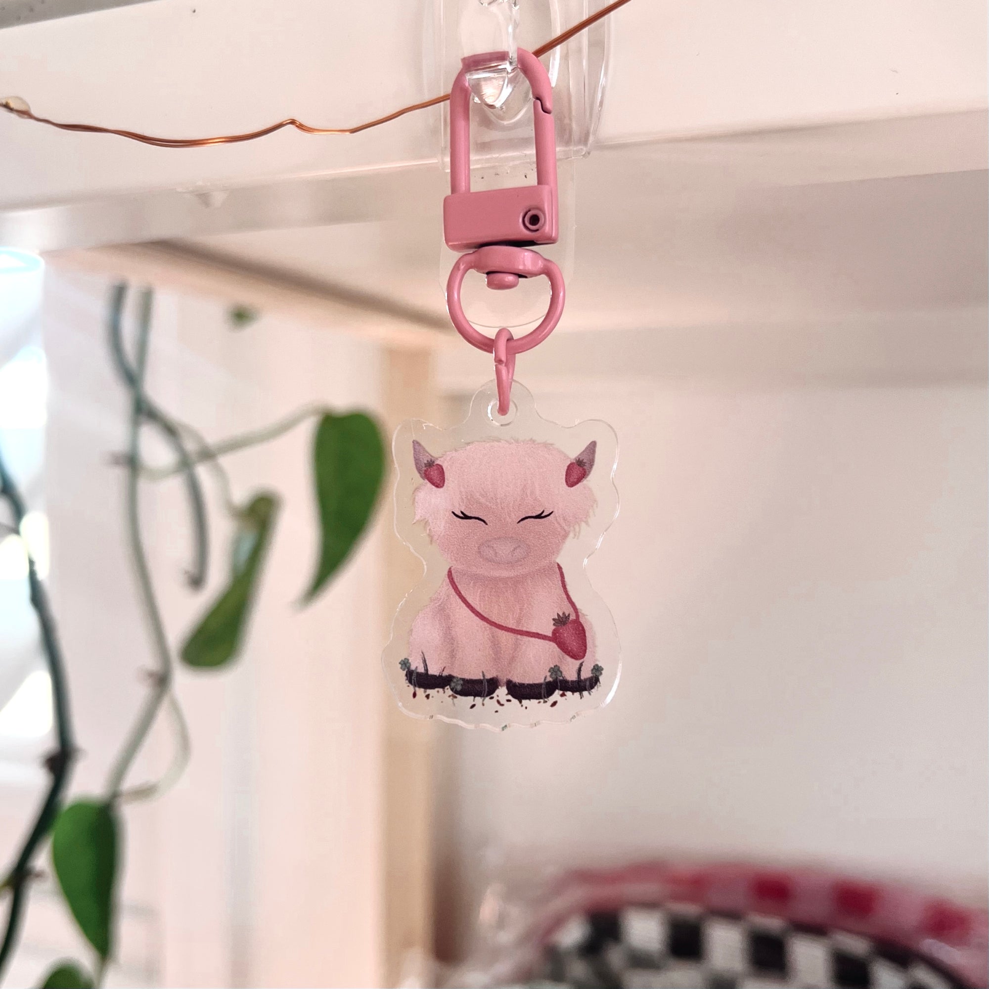 Highland Cow “Iris” Acrylic Keychain