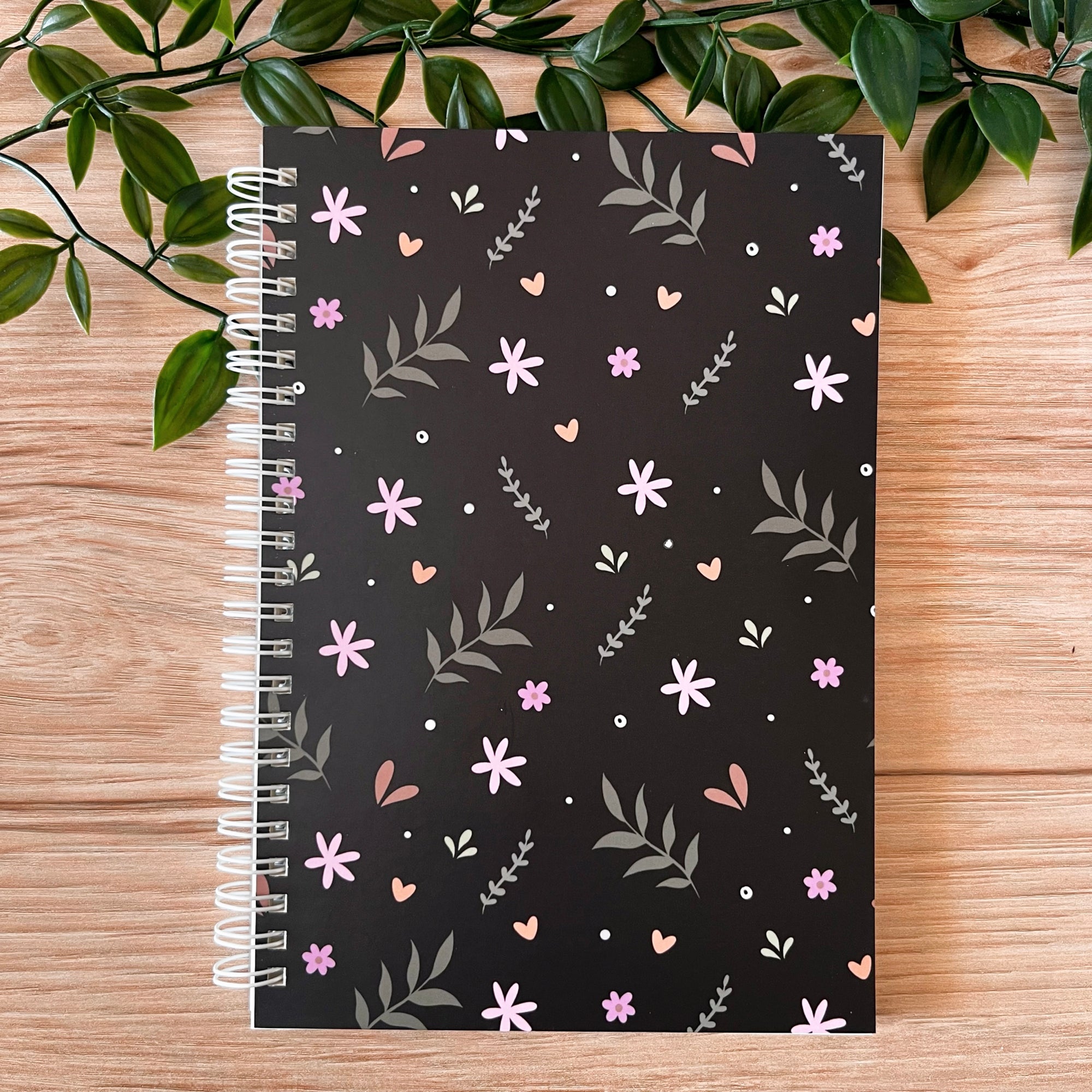 SGC Collection Black Floral A5 Notebook
