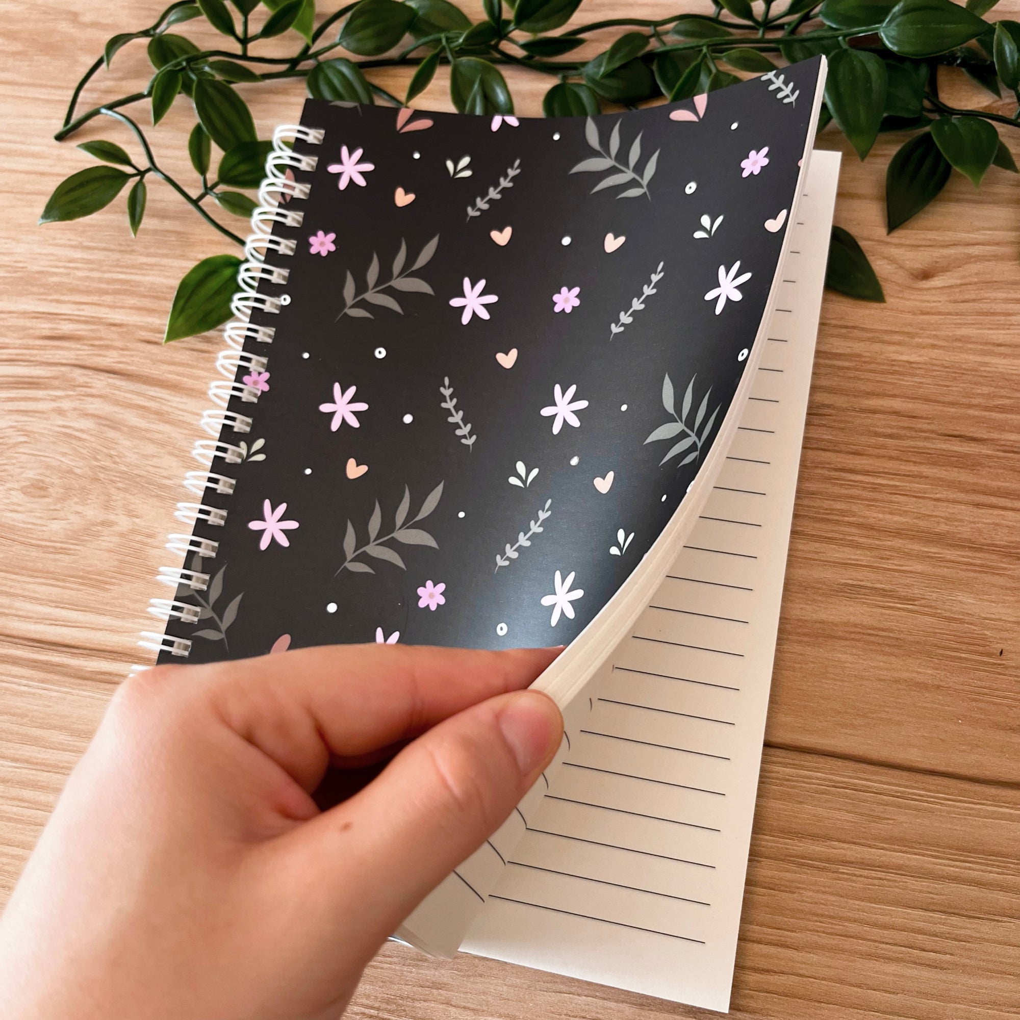SGC Collection Black Floral A5 Notebook