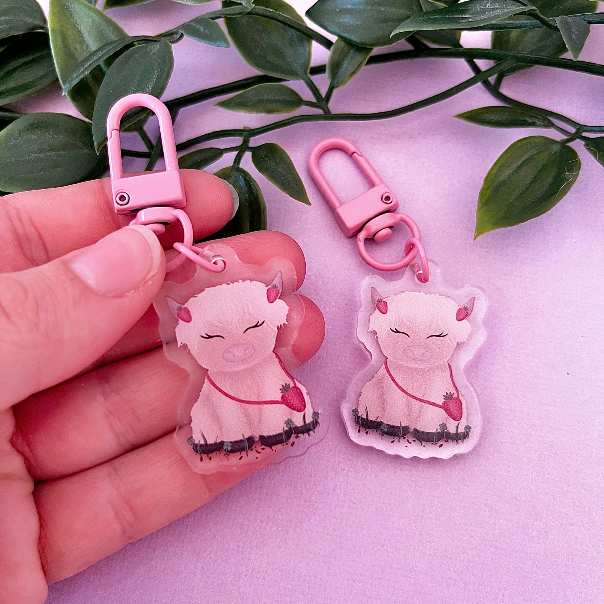 Highland Cow “Iris” Acrylic Keychain
