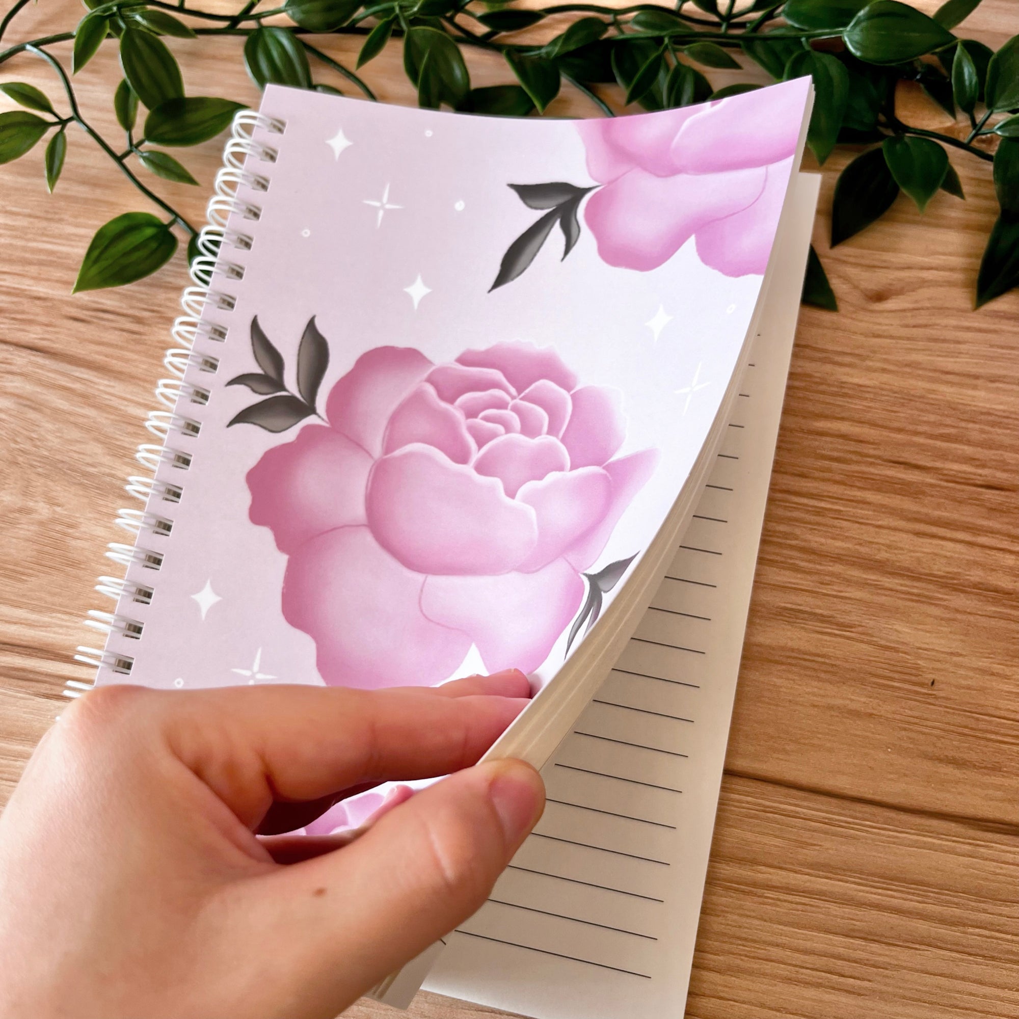 Pink Peony A5 Notebook