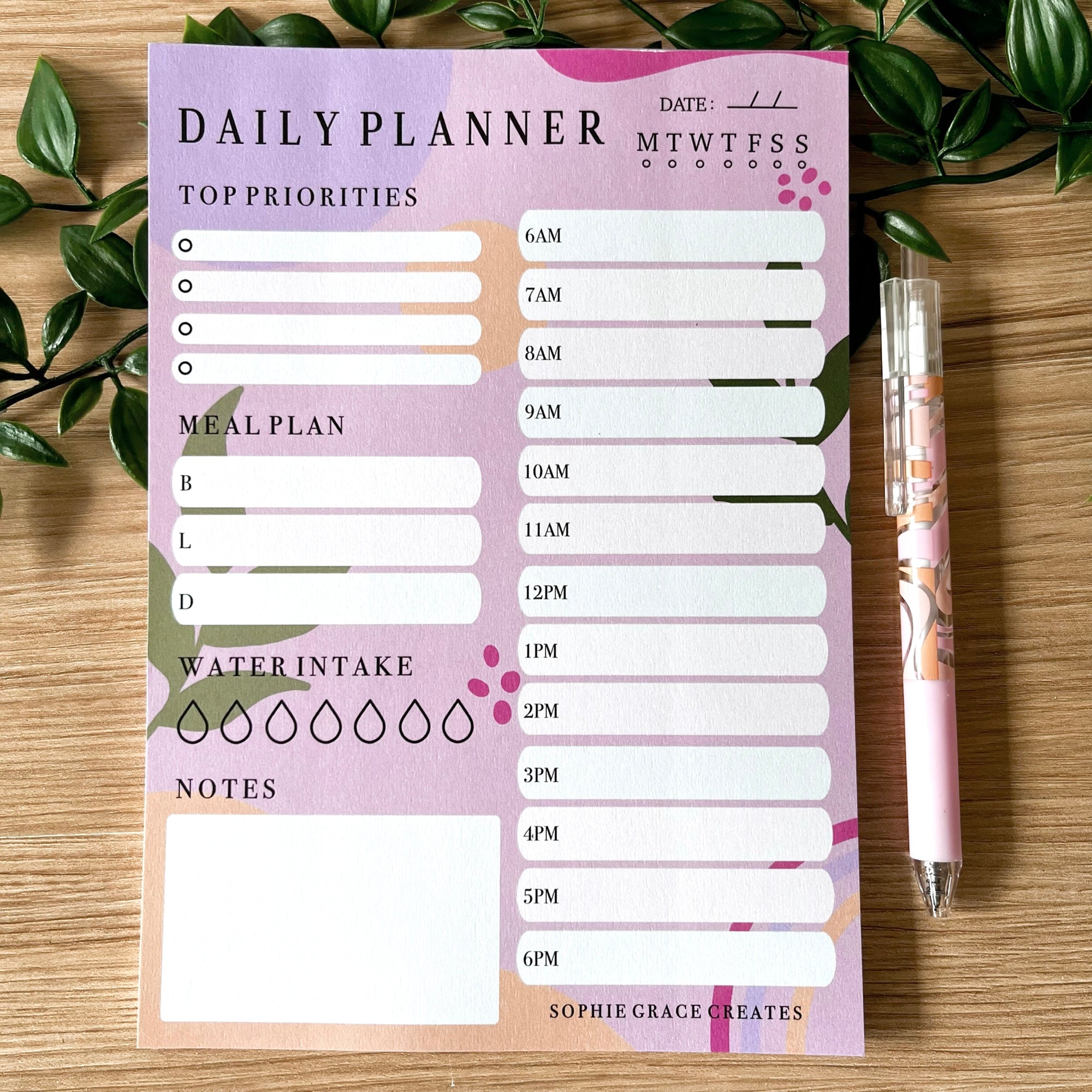 A5 Sunset Boho Daily Planner