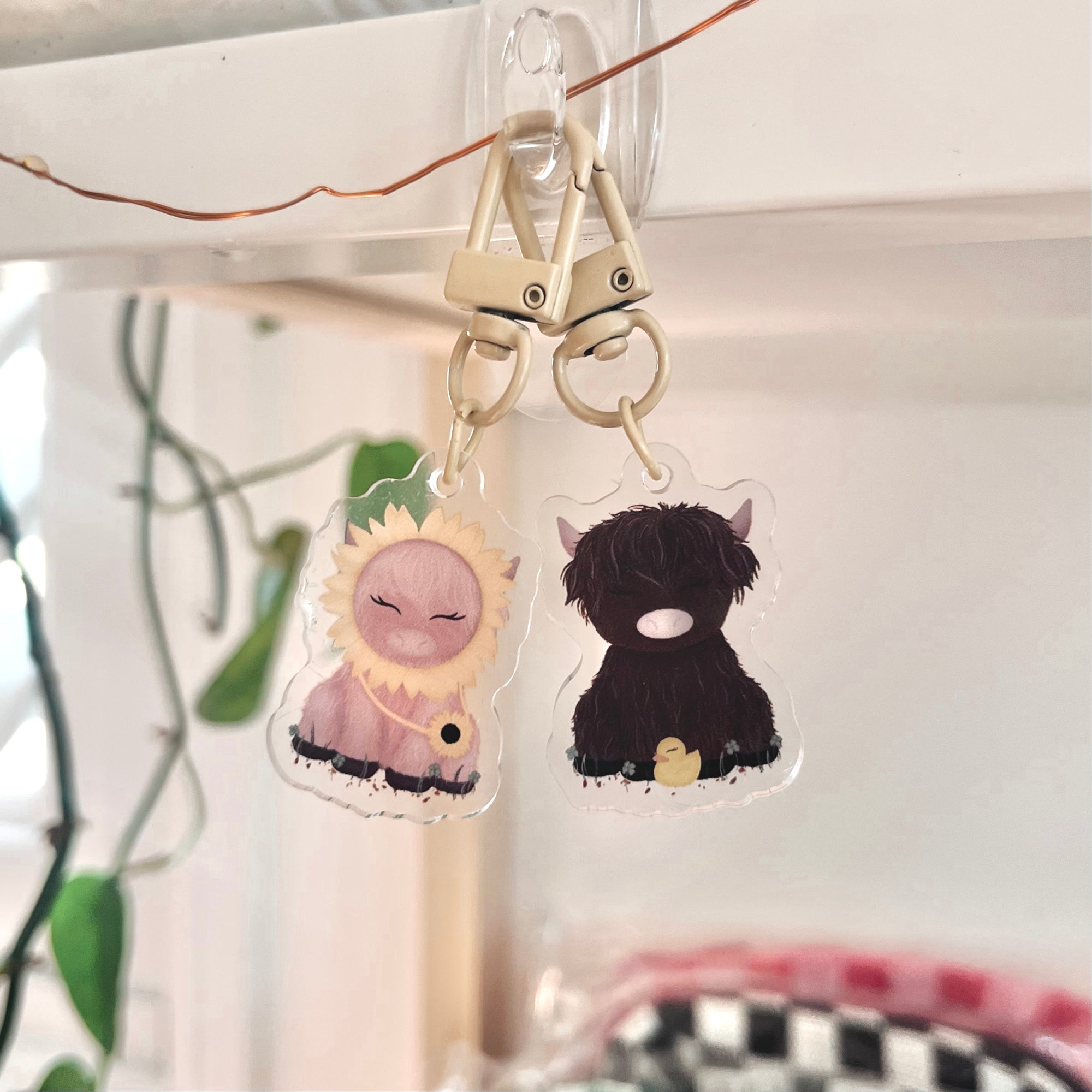 Highland Cow “Ed” Acrylic Keychain