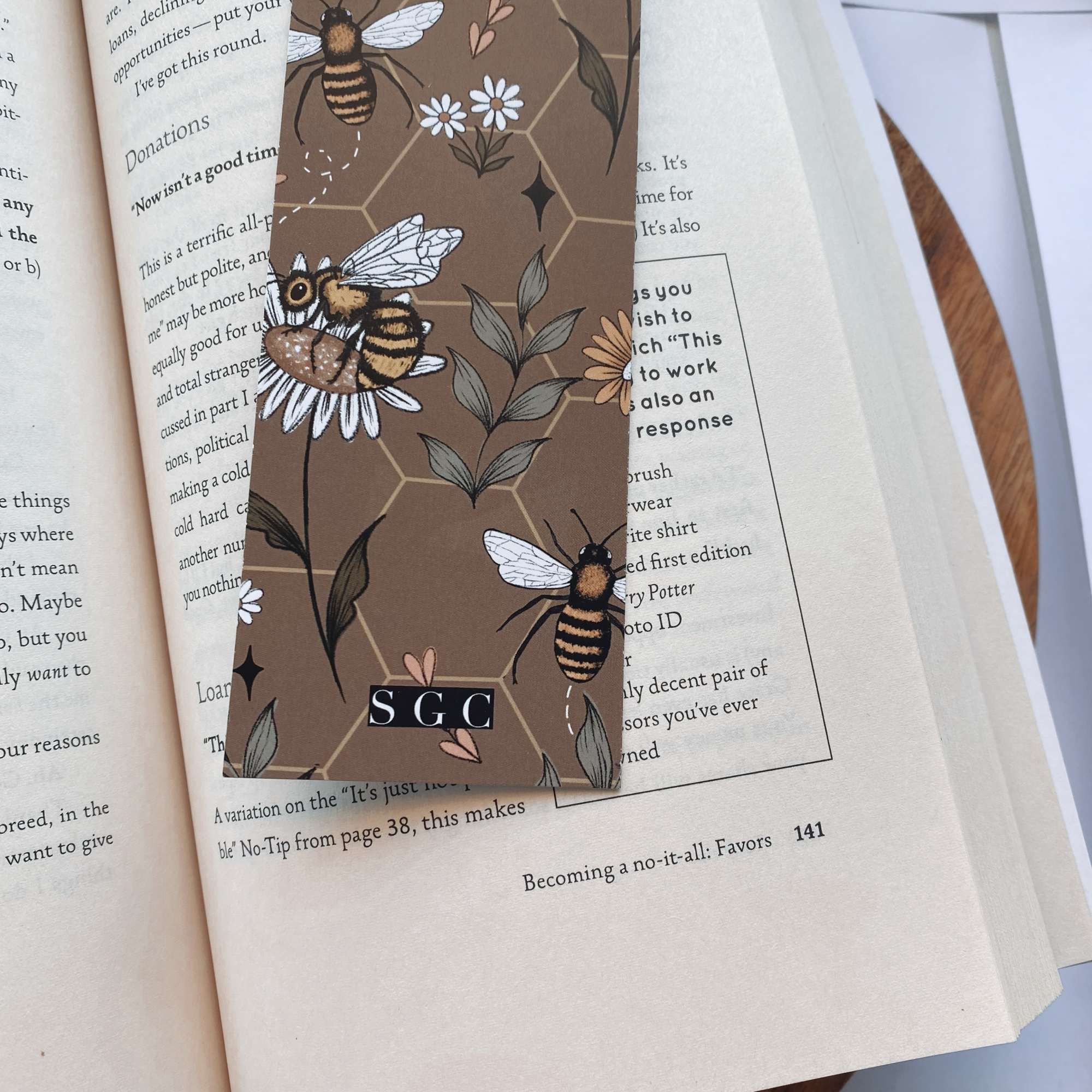 Brown Bee Bookmark