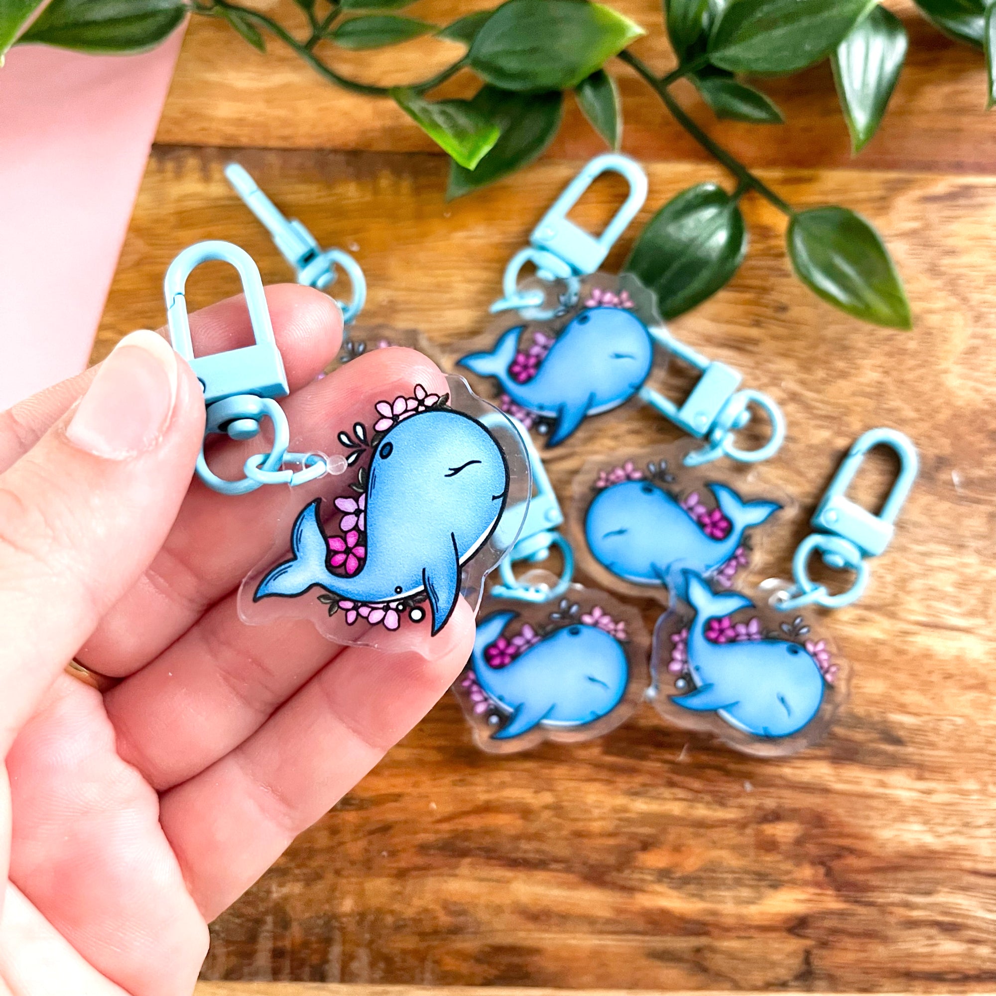 Blue Whale Acrylic Keychain