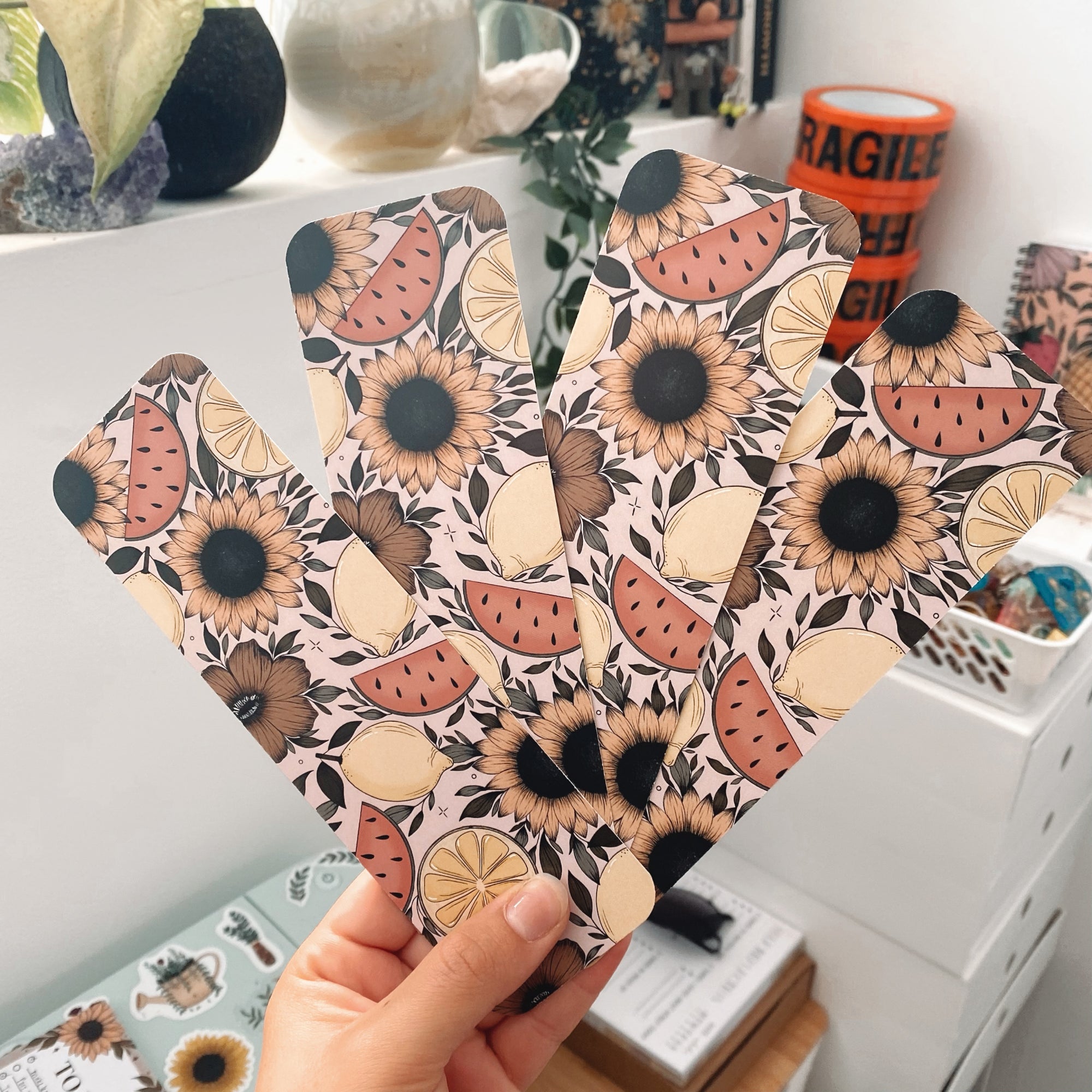 Fruity Sunflower Bookmark