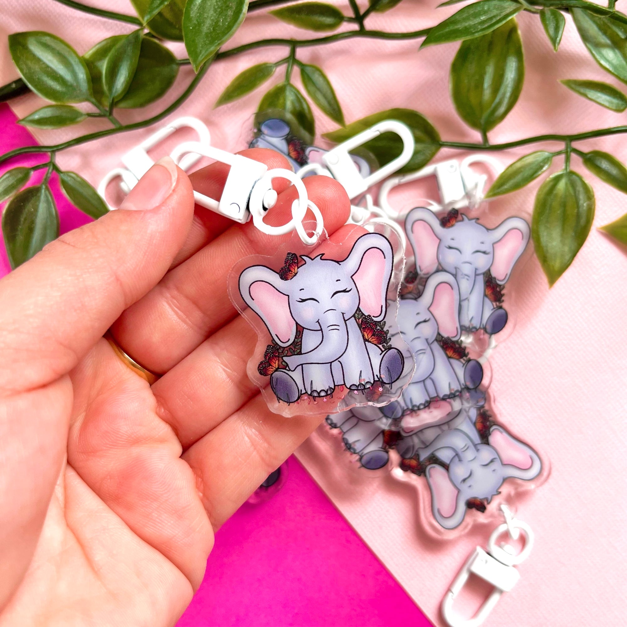 Elephant Acrylic Keychain