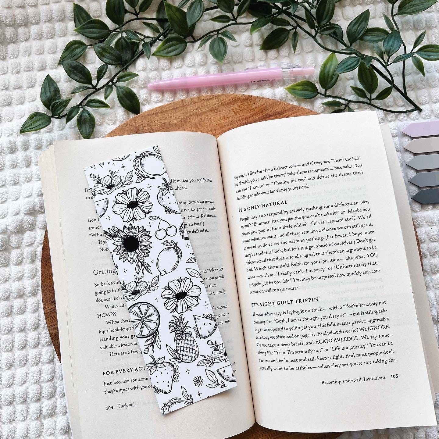B&W Fruity Bookmark