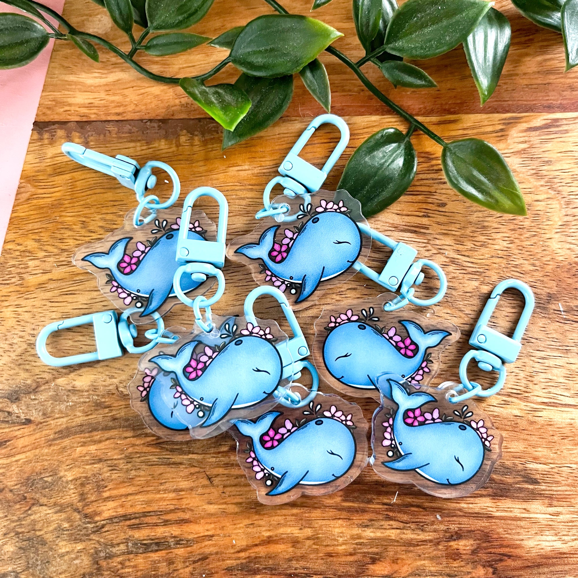 Blue Whale Acrylic Keychain