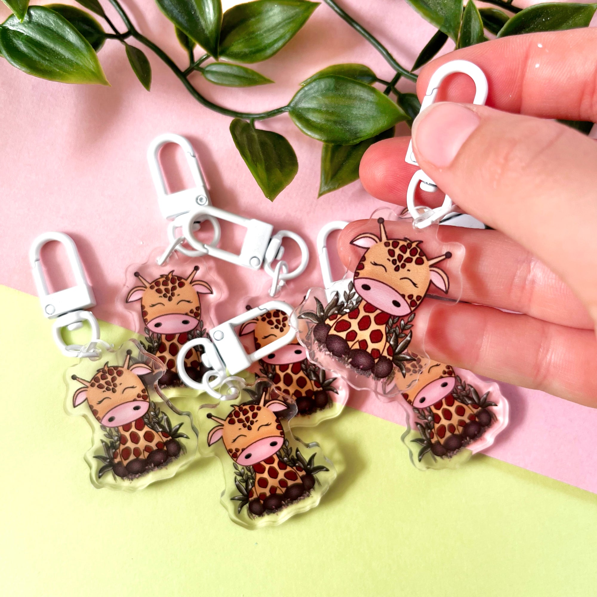 Giraffe Acrylic Keychain