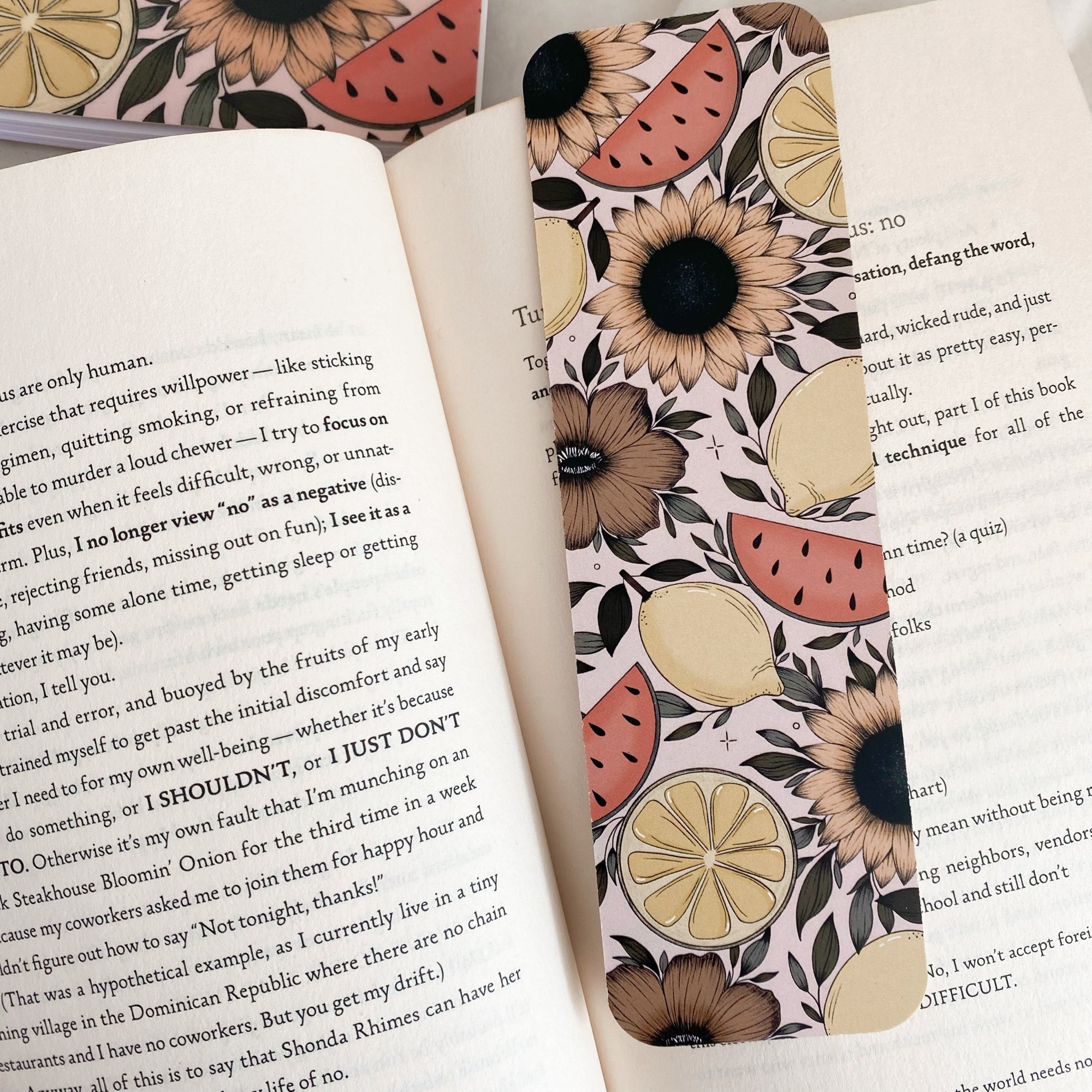 Fruity Sunflower Bookmark