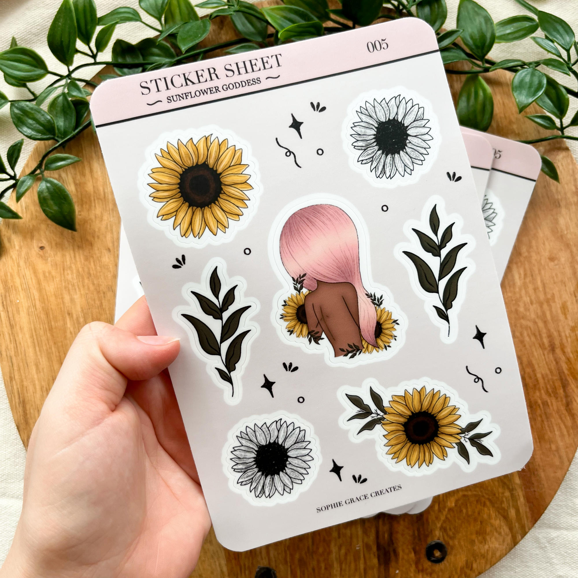 Sunflower Goddess Sticker Sheet