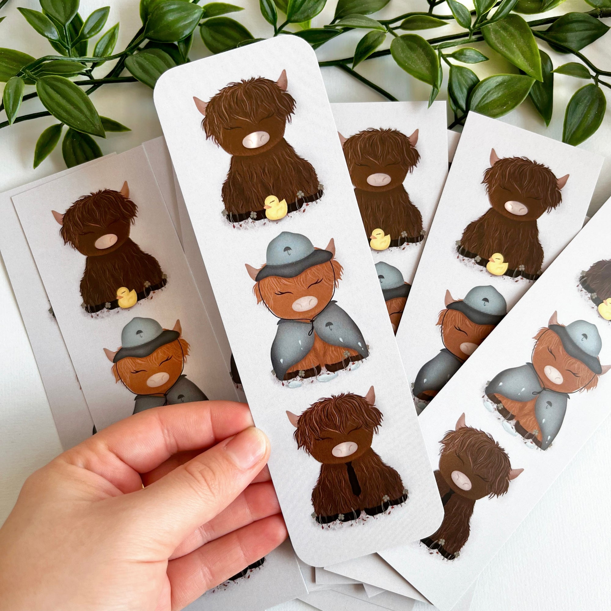 Highland Cow Bookmark (Ed, Bobby, Cedric)
