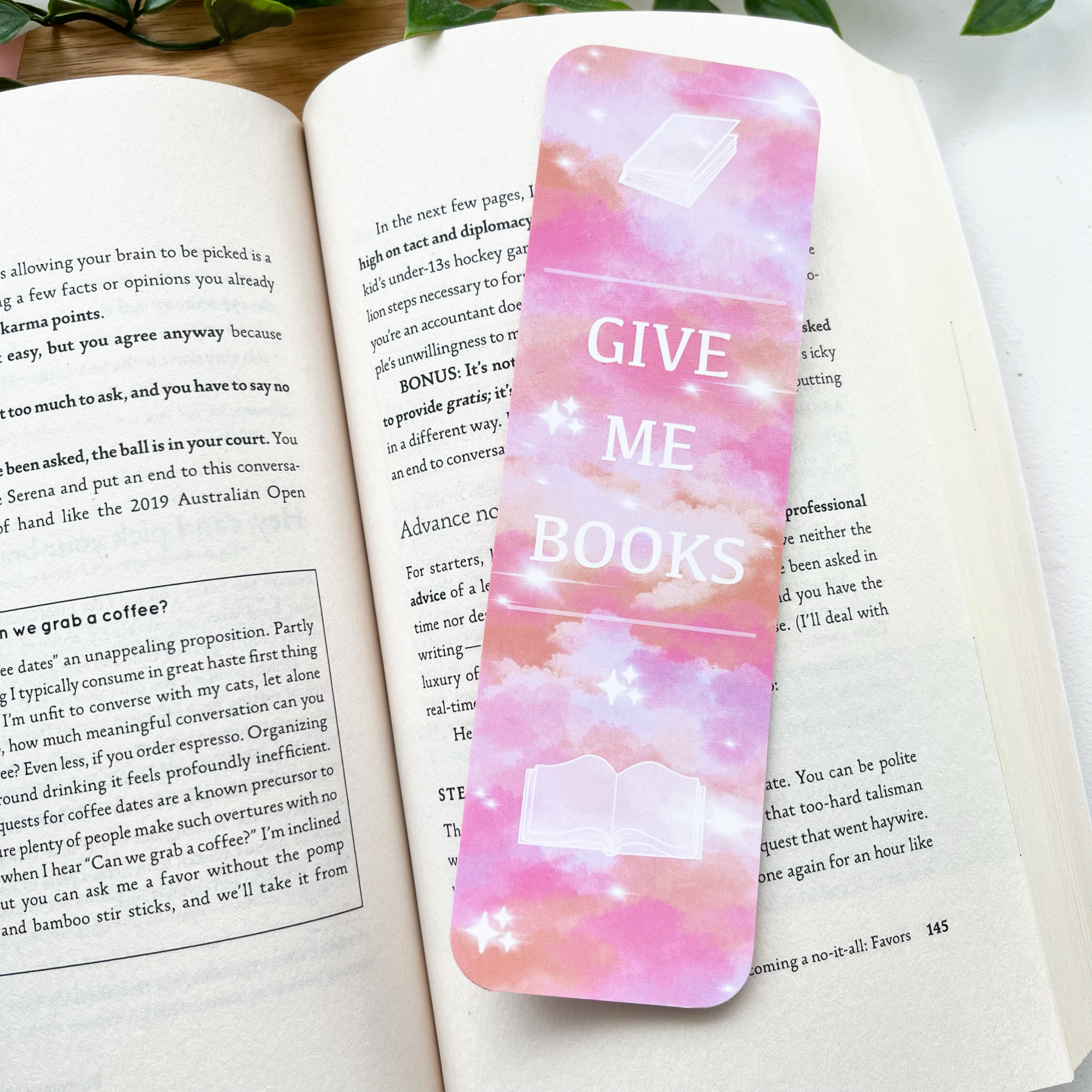 “Give Me Books” Bookmark