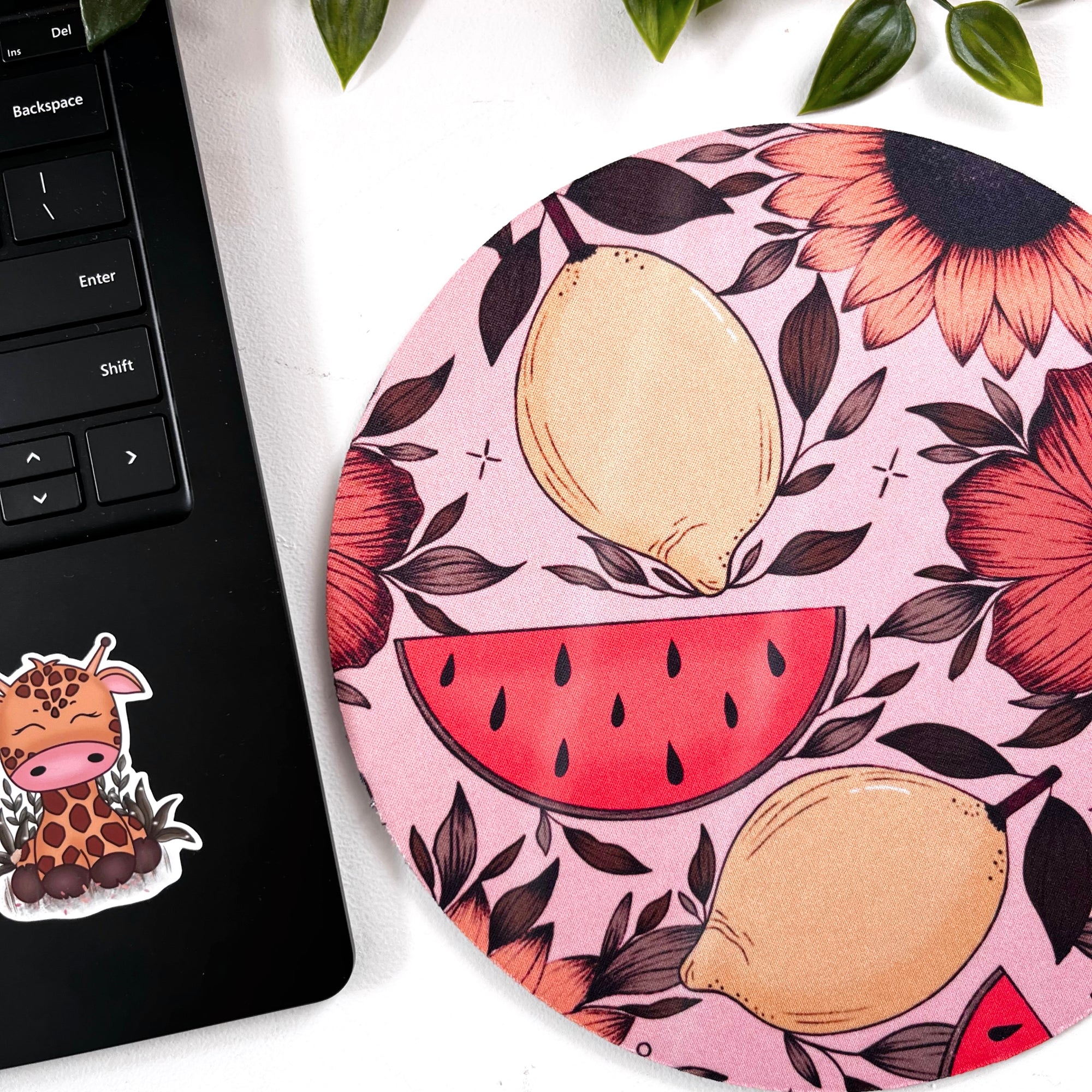 Fruity Sunflower Round Mousepad (B Grade)