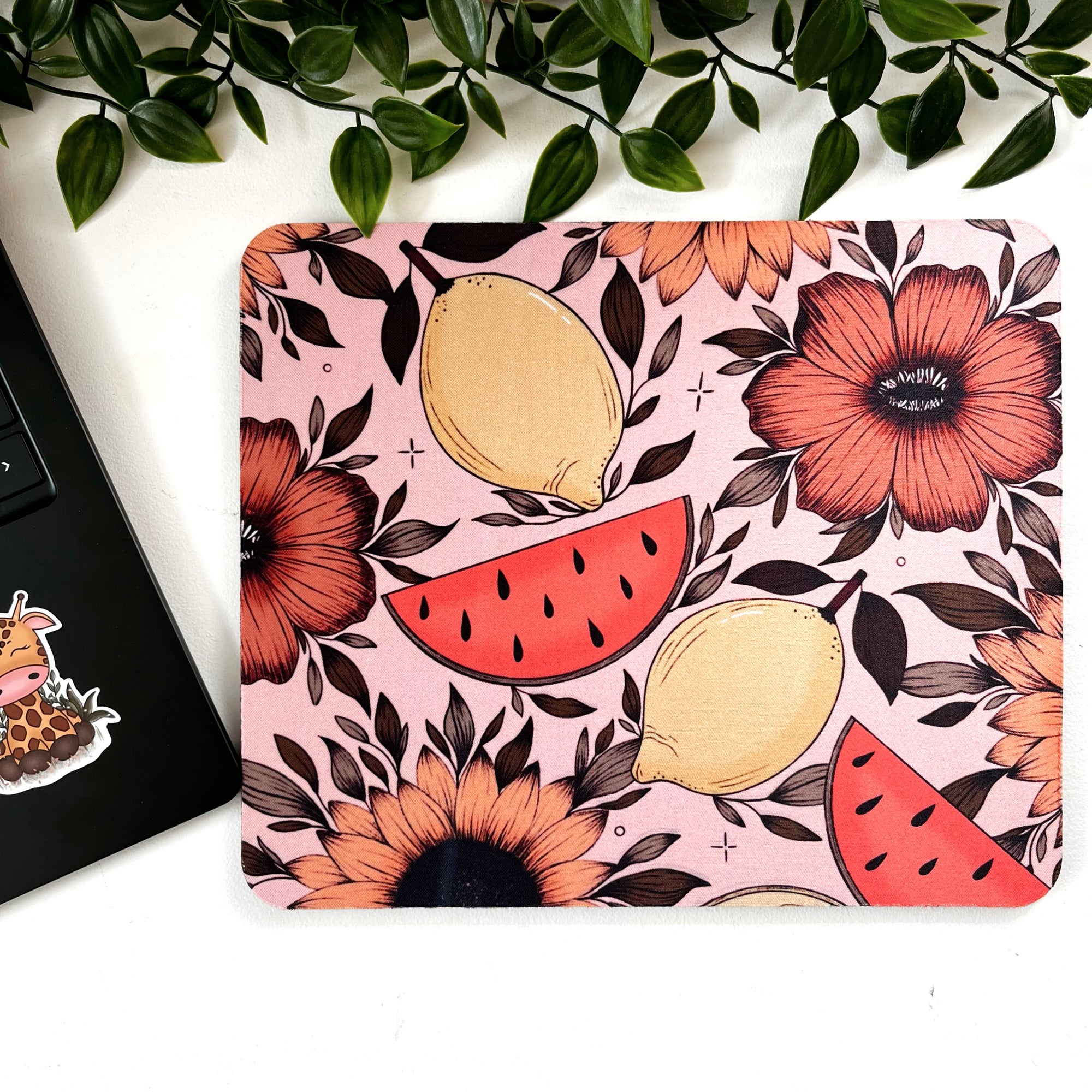 Fruity Sunflower Rectangle Mousepad (A Grade)