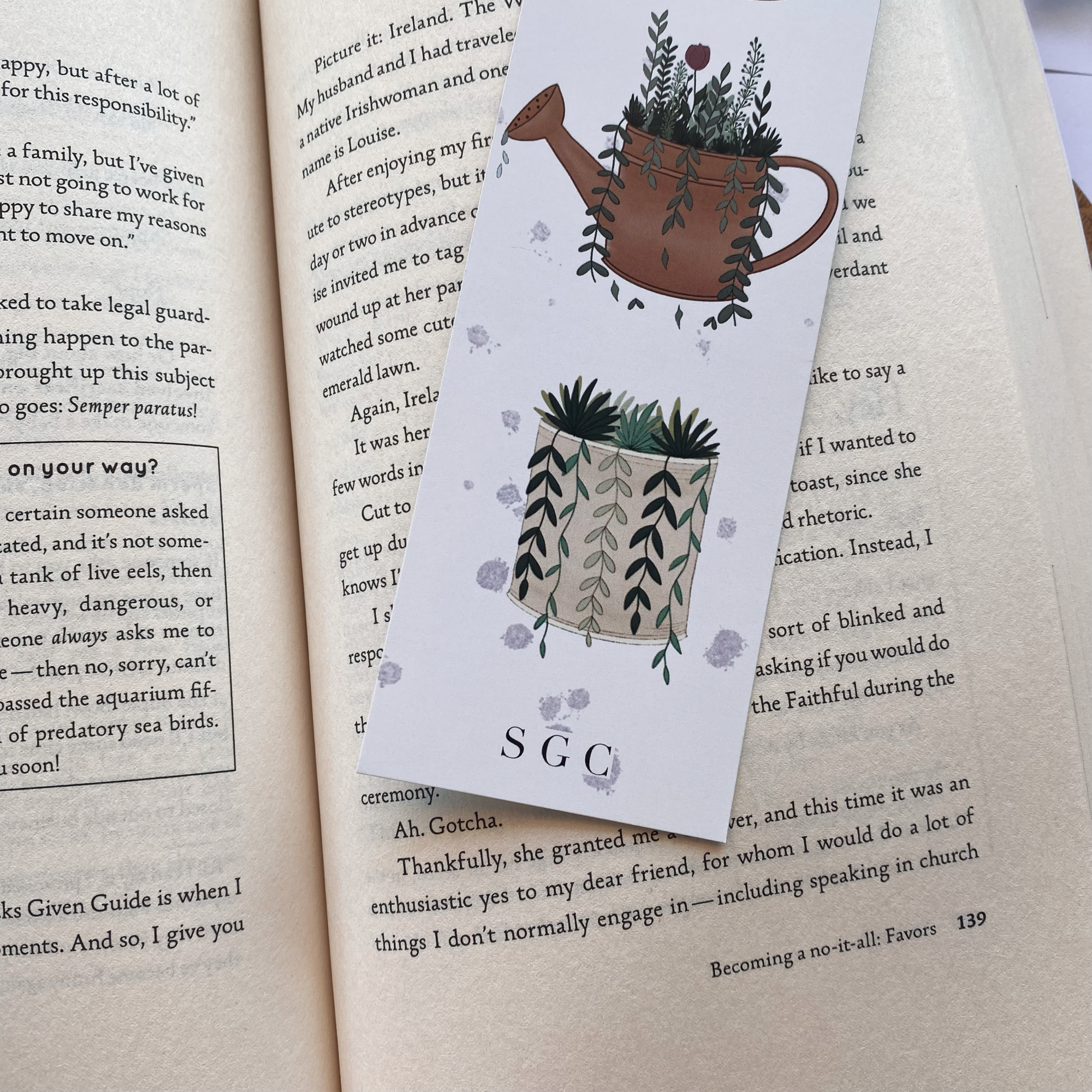 Watering Can Bookmark
