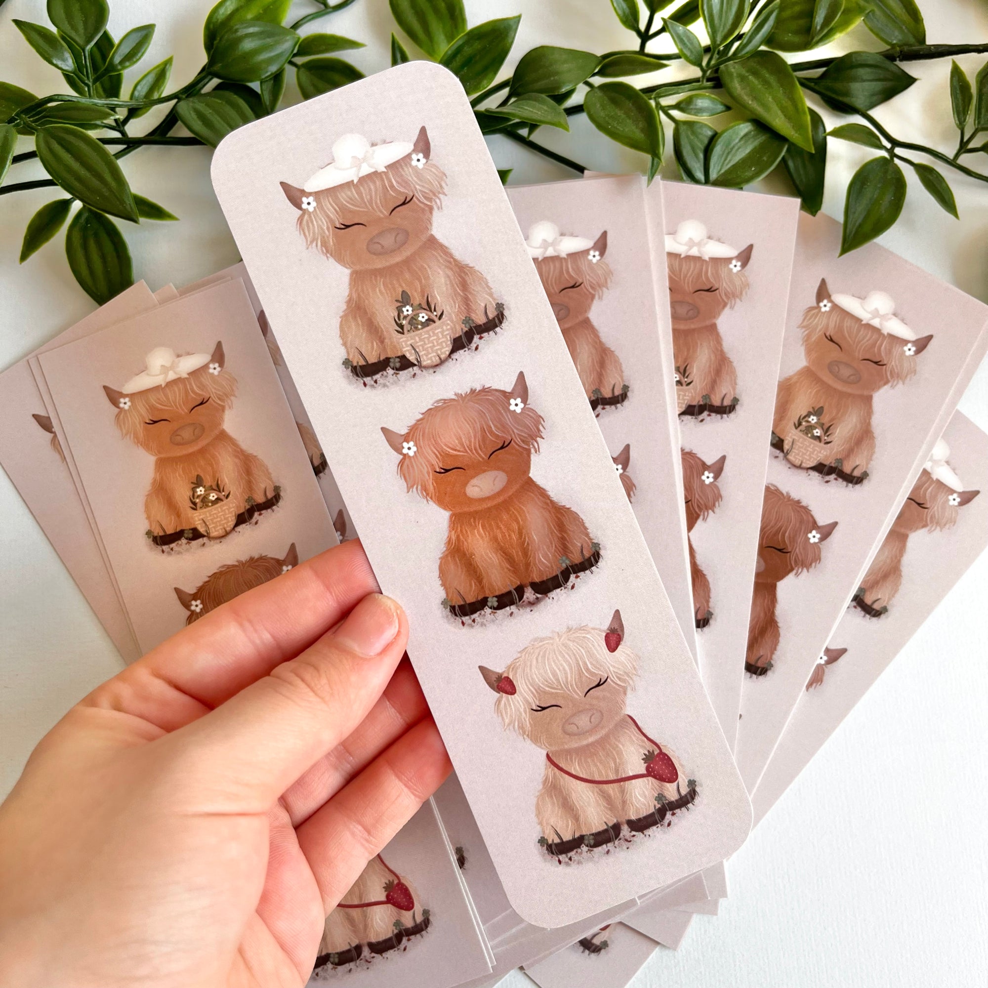 Highland Cow Bookmark (Rosalie, Callie, Iris)