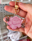 Pink Peony Acrylic Keychain