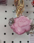 Pink Peony Acrylic Keychain