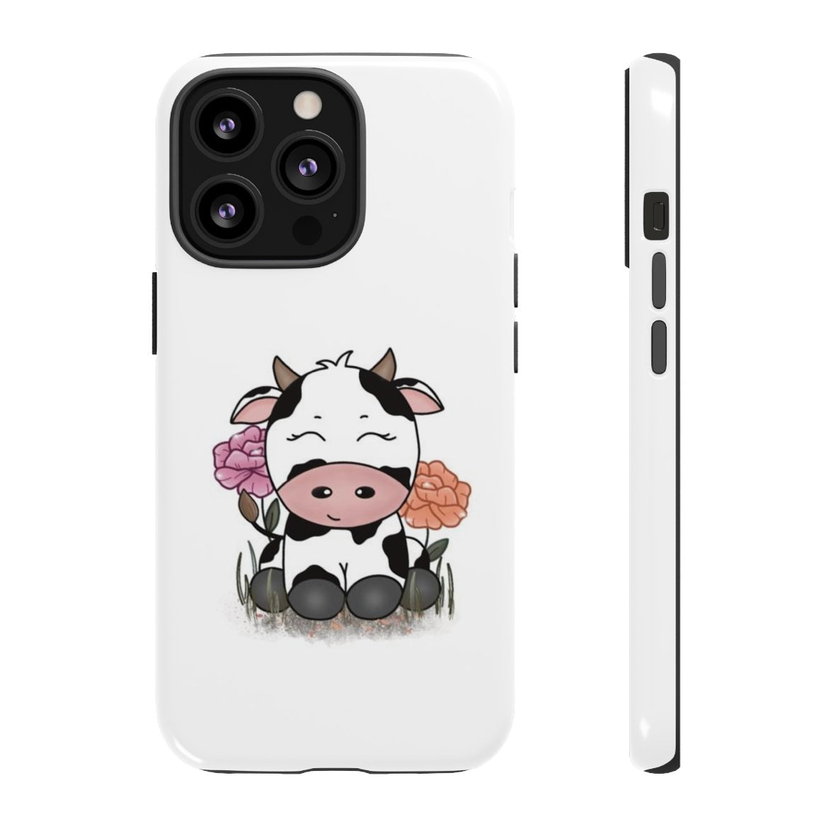 Floral Cow Phone Case