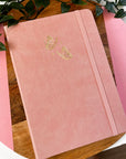 Gold Foil Butterfly Pink Grid Dot Journal