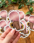 Sunflower Goddess Clear Sticker