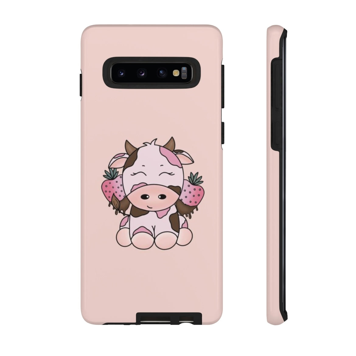 Pink Strawberry Chocolate Cow Phone Case