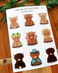 “The Highland Herd” Sticker Sheet