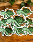 Sunflower Turtle Vinyl Sticker