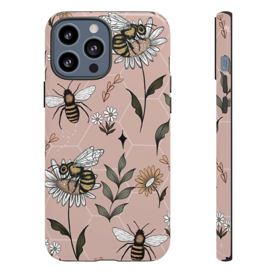 Bee Phone Case (Pink, White or Brown)