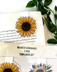 “Sunflower Set” Magnetic Bookmarks 2pcs