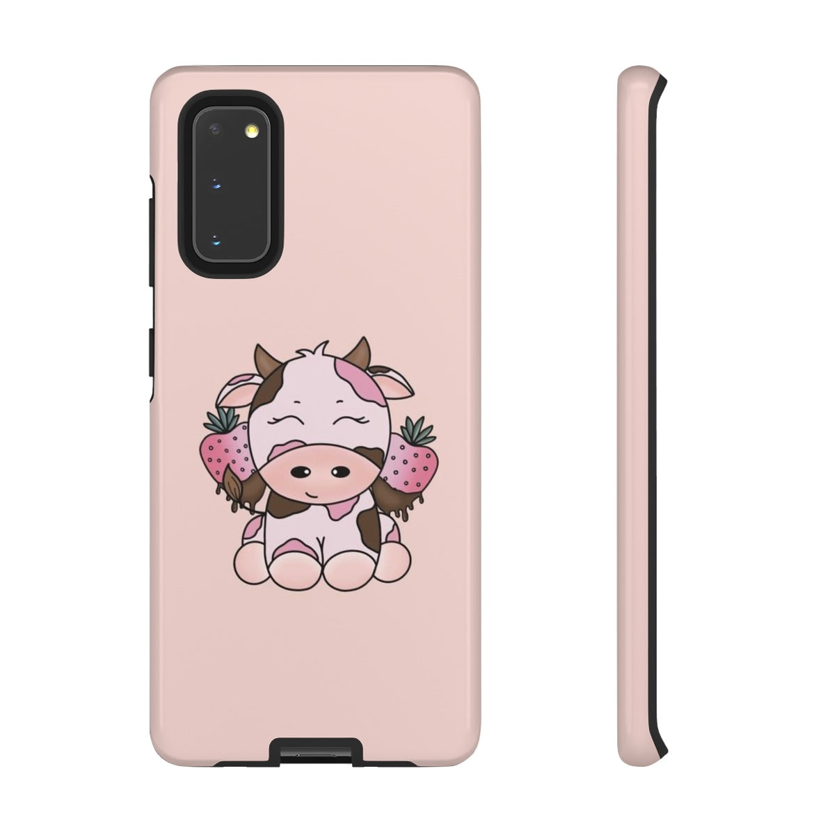 Pink Strawberry Chocolate Cow Phone Case