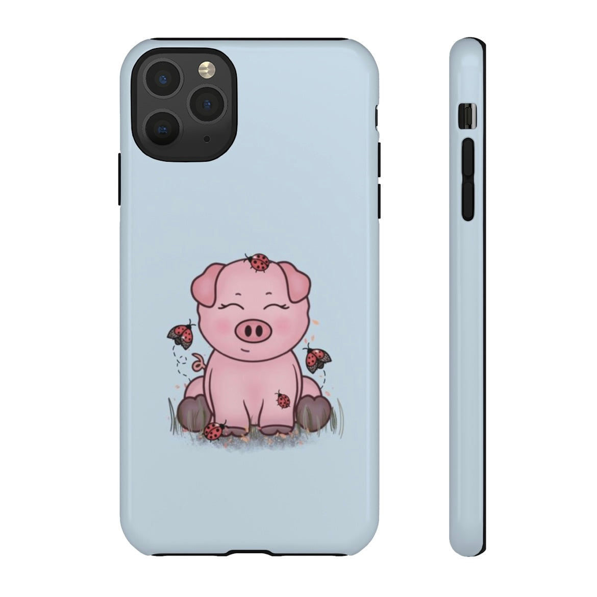 Blue Lady Bug Pig Phone Case