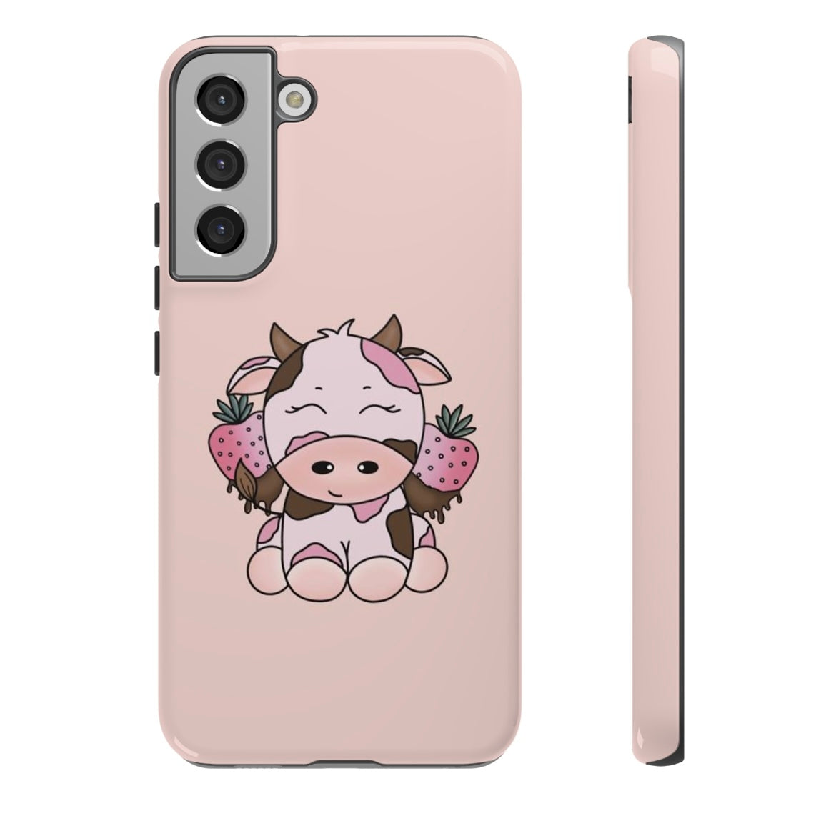 Pink Strawberry Chocolate Cow Phone Case