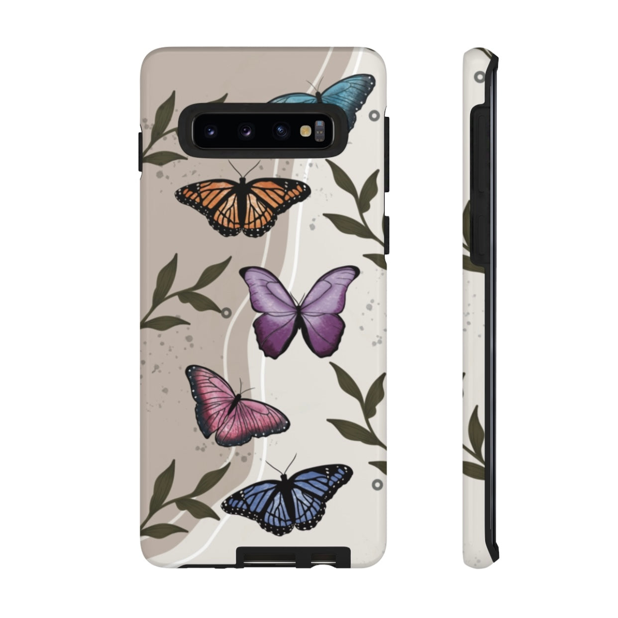 Butterfly Phone Case (Tan or Dark Green)