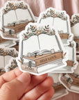 Book Stack Clear Sticker