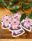 Lady Bug Pig Vinyl Sticker