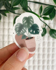 Monstera Plant Clear Sticker