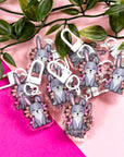 Floral Bunny Acrylic Keychain