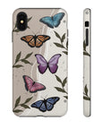 Butterfly Phone Case (Tan or Dark Green)