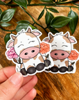 Caramel Cow Vinyl Sticker