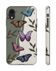 Butterfly Phone Case (Tan or Dark Green)